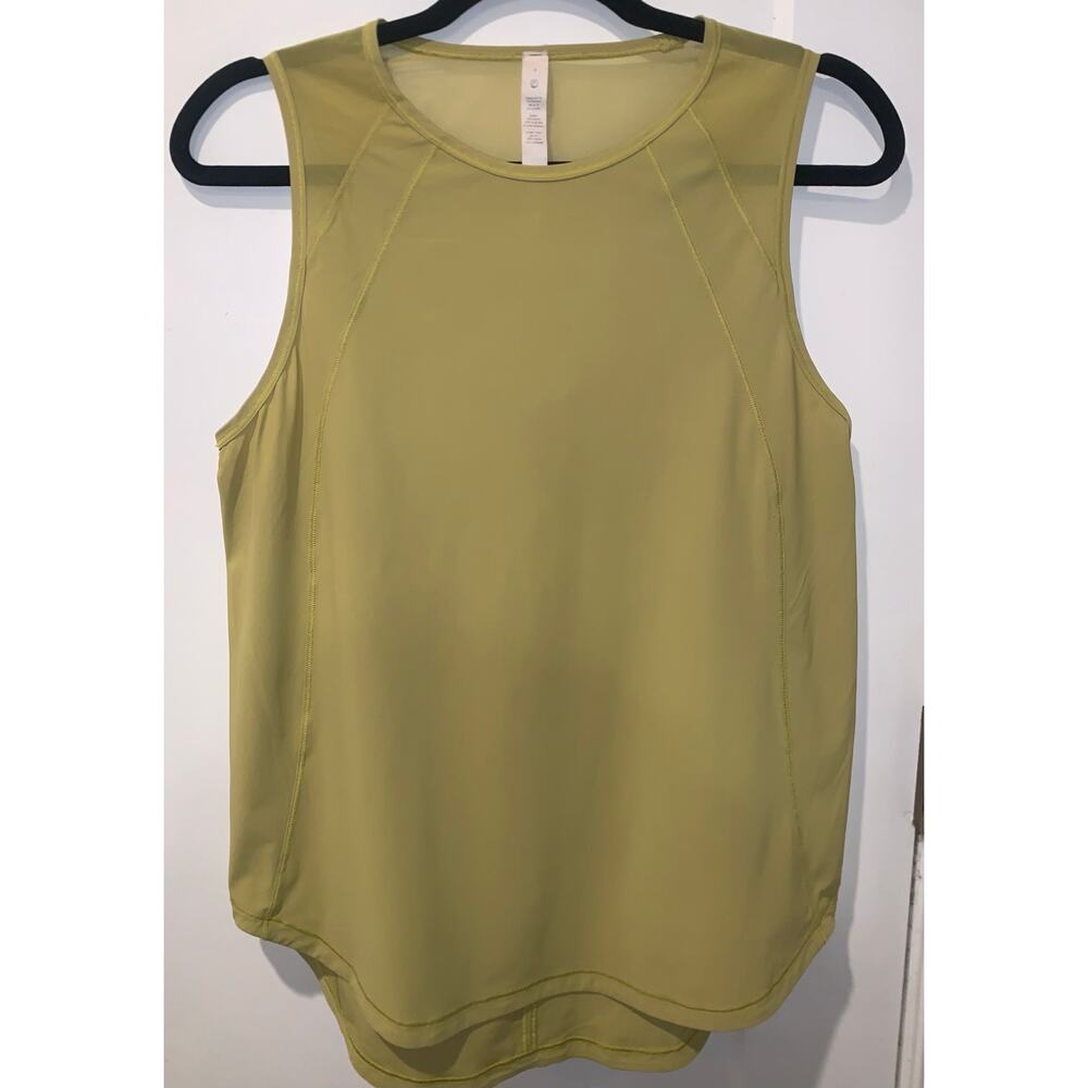 lululemon athletica Yellow-Green Athletic Tank Top